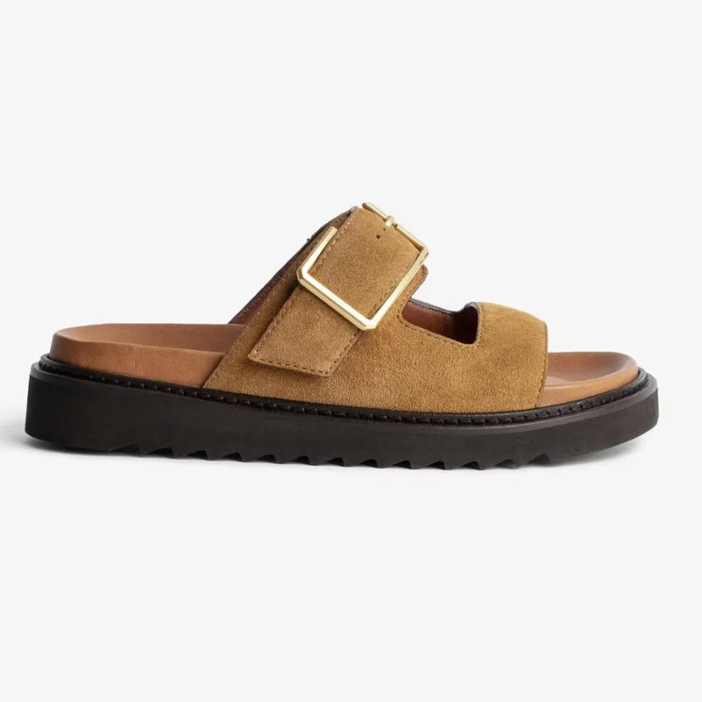 NWT ZADIG & VOLTAIRE CECILIA ALPHA SUEDE SANDALS IN FOLK SZ 37 - Picture 2 of 10